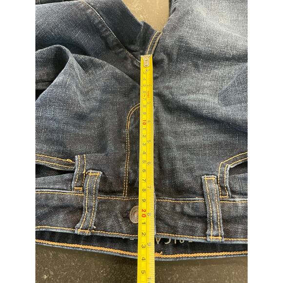 American Eagle stretch Skinnies jegging size 8 dark wash - Picture 6 of 9